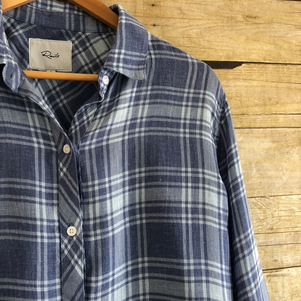 Rails Astrid Cali Blue Tie Cuff Shirt - Picture 5 of 8